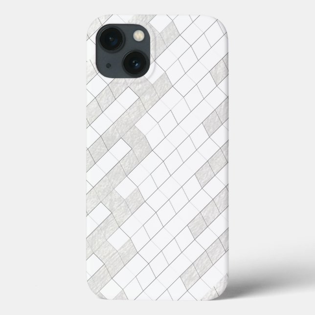 zigzag squares in gray Case-Mate iPhone case (Back)