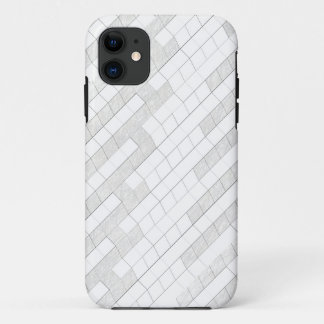 zigzag squares in gray... iPhone 11 case