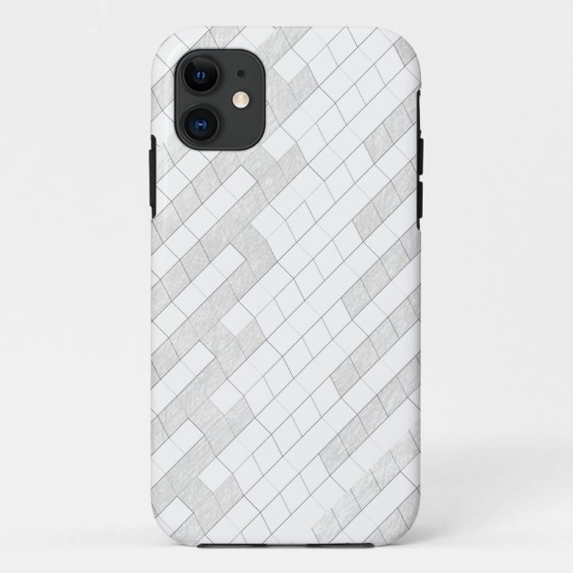 zigzag squares in gray... Case-Mate iPhone case (Back)