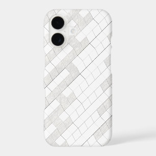 zigzag squares in gray... iPhone 17 case