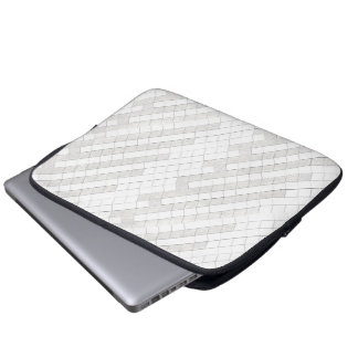 zigzag squares in gray laptop sleeve