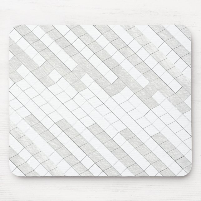 zigzag squares in gray... mouse pad (Front)
