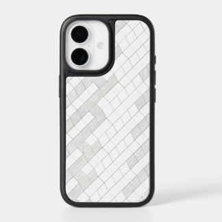 zigzag squares in gray... iPhone 17 case