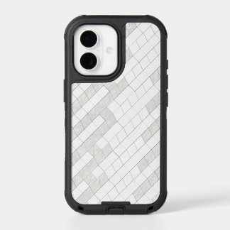 zigzag squares in gray... iPhone 17 case