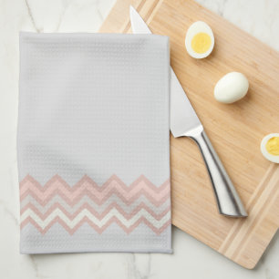 Zigzag Stripes In Watercolor Kitchen Towel