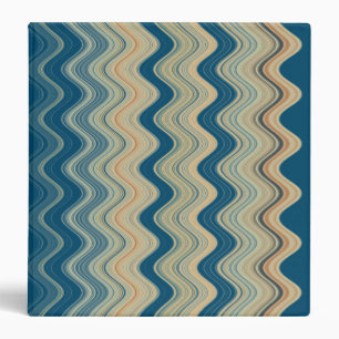 Zigzag Subdued Multicolor Pattern 3 Ring Binder