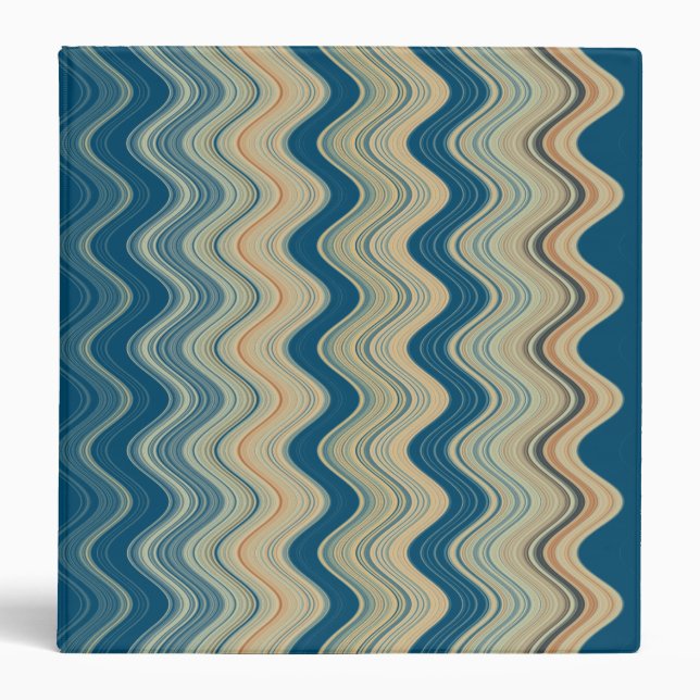Zigzag Subdued Multicolor Pattern    3 Ring Binder (Front)