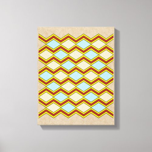Zigzags and Diamonds Abstract Art Canvas Print