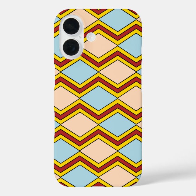 Zigzags and Diamonds Abstract Art Case-Mate iPhone Case (Back)