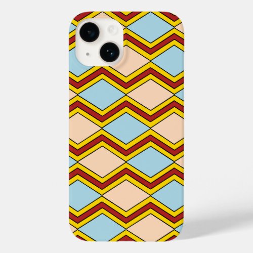 Zigzags and Diamonds Abstract Art Case_Mate iPhone 14 Case