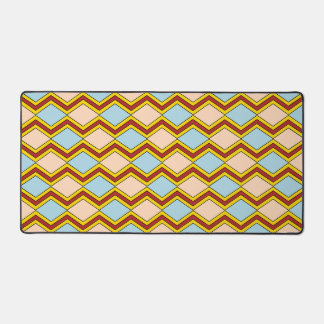 Zigzags and Diamonds Abstract Art Desk Mat