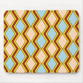 Zigzags and Diamonds Abstract Art Mouse Pad