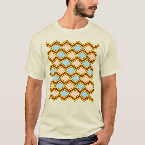 Zigzags and Diamonds Abstract Art T_Shirt