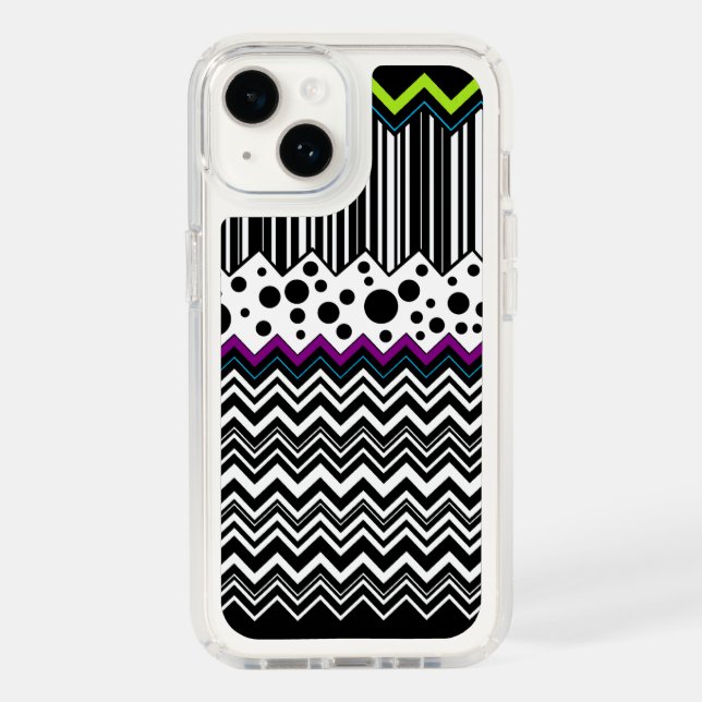 ZigZags Stripes & Speck iPhone Case (Front)