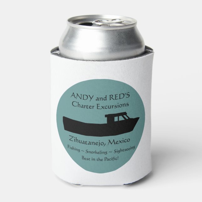 Zihuatanejo Charter Boats Can Cooler (Can Front)