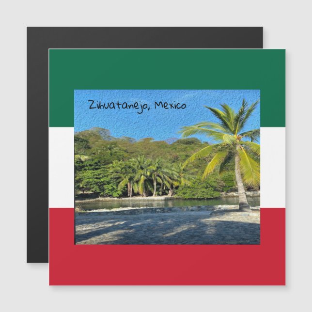 Zihuatanejo, Mexico magnetic card (Front/Back)