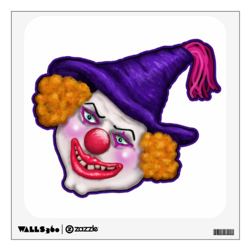 Zilko the Creepy Clown  Halloween Wall Decal