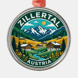 Zillertal Austria Metal Ornament