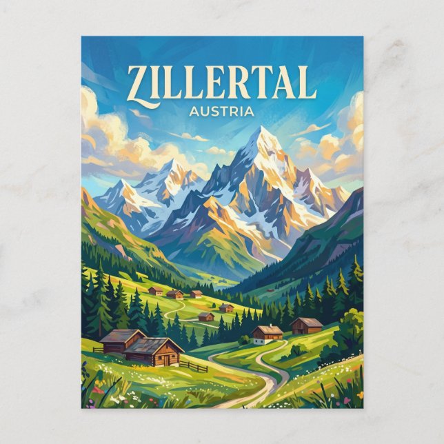 Zillertal Austria Postcard (Front)