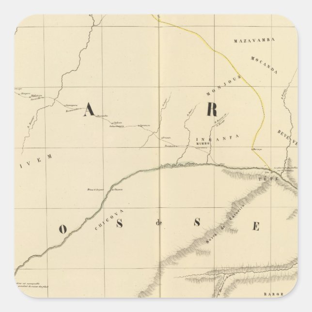 Zimbabwe, Africa 46 Square Sticker (Front)