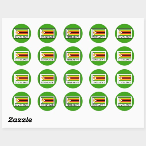 Zimbabwe Classic Round Sticker Zazzle