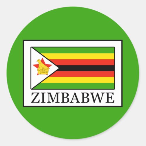 Zimbabwe Classic Round Sticker