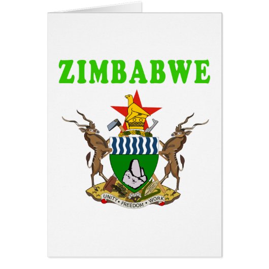 Zimbabwe Coat Of Arms Designs Cards (Front)