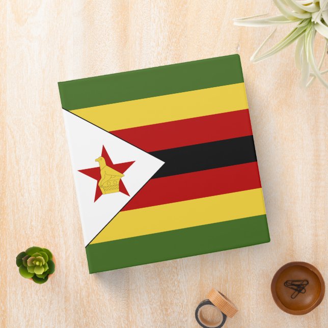 Zimbabwe flag 3 ring binder (In Situ)