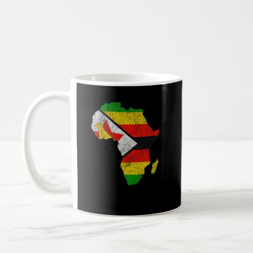 Zimbabwe Flag Africa Continent Silhouette Gift Zim Coffee Mug