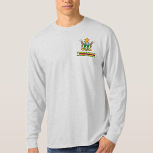 Zimbabwe Flag and Coat of Arms Patriotic T-Shirt