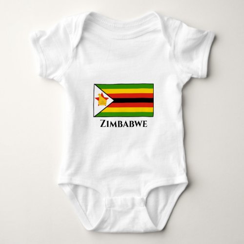 Zimbabwe Flag Baby Bodysuit