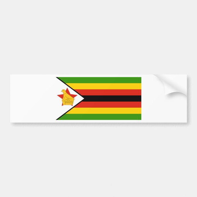 Zimbabwe Flag Bumper Sticker (Front)