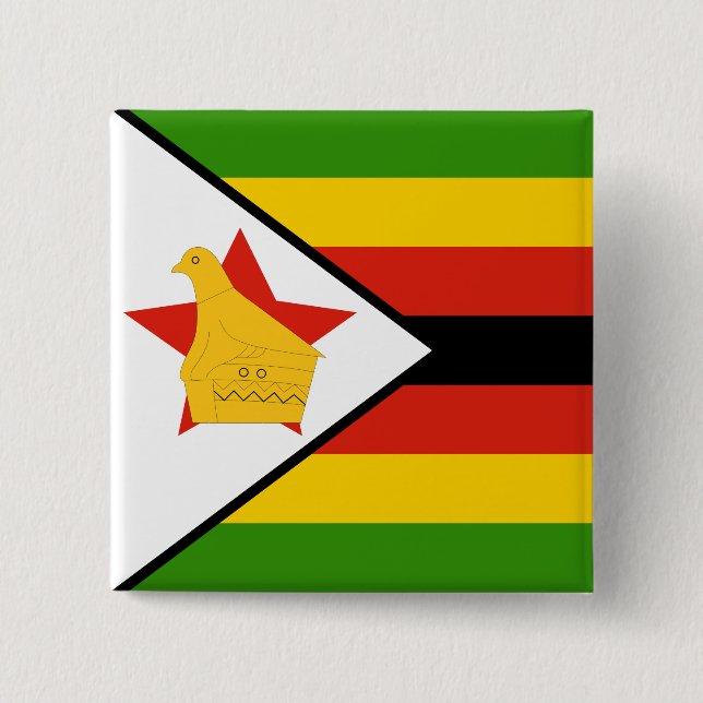Zimbabwe Flag Button (Front)