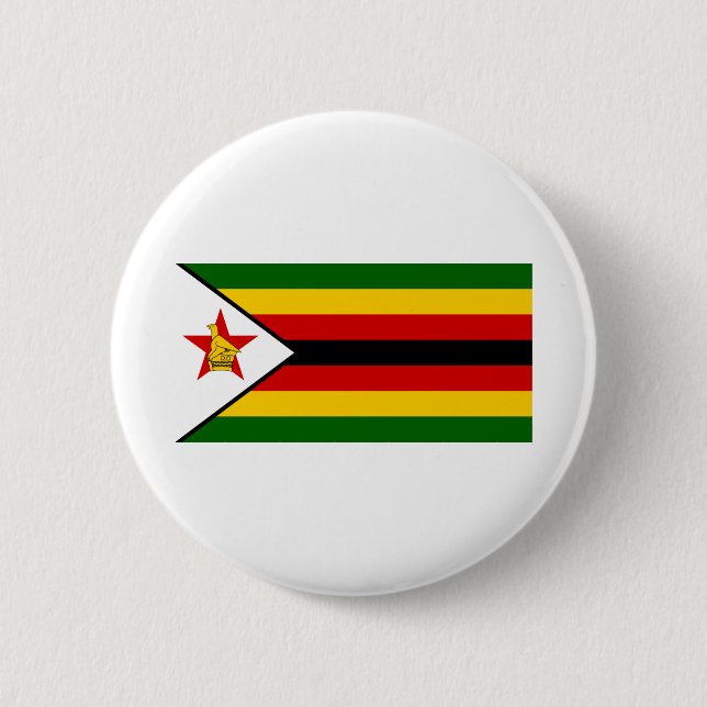 Zimbabwe Flag Button (Front)