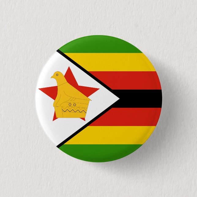 Zimbabwe Flag Button (Front)