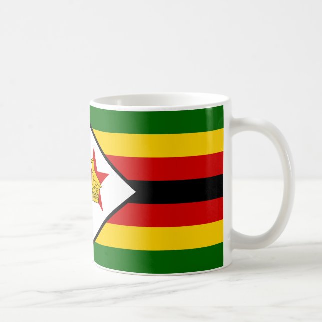 Zimbabwe Flag Ceramic Coffee Mug  (Right)