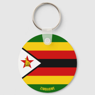 Zimbabwe Flag Charming Patriotic Keychain