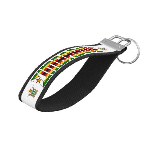 Zimbabwe Flag Charming Patriotic Wrist Keychain