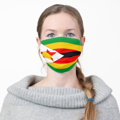 Zimbabwe flag country flag symbol nation ethnic adult cloth face mask