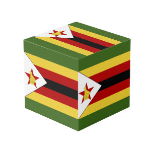 Zimbabwe flag cube