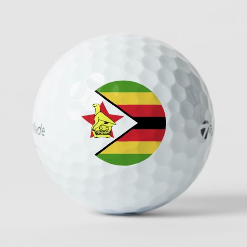 Zimbabwe Flag Emblem Golf Balls