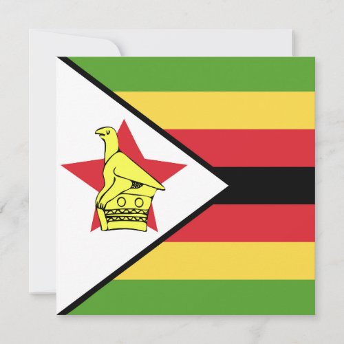 Zimbabwe Flag Emblem Invitation