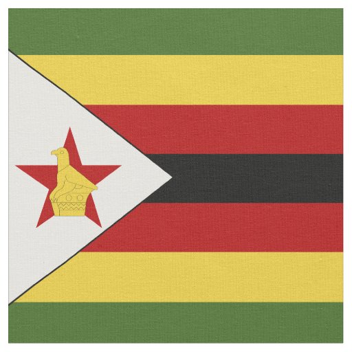 Zimbabwe flag fabric