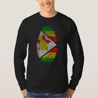 Zimbabwe Flag Fingerprint It is in my DNA Gift Zim T-Shirt