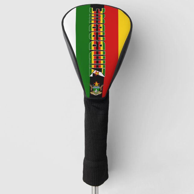 Zimbabwe Flag Gorgeous Patriotic Golf Head Cover (Front)