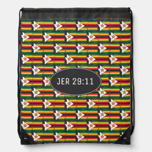 ZIMBABWE FLAG JEREMIAH 29:11 Zimbabwean Drawstring Bag
