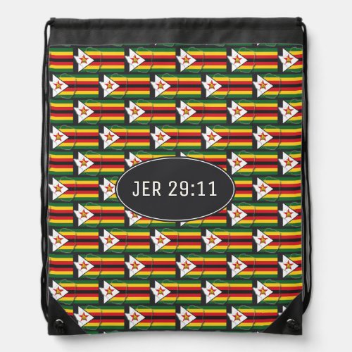 ZIMBABWE FLAG  JEREMIAH 2911  Zimbabwean Drawstring Bag