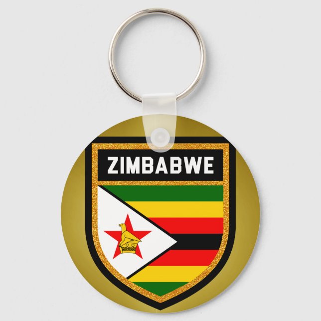 Zimbabwe Flag Keychain (Front)