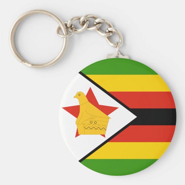 Zimbabwe Flag Keychain (Front)