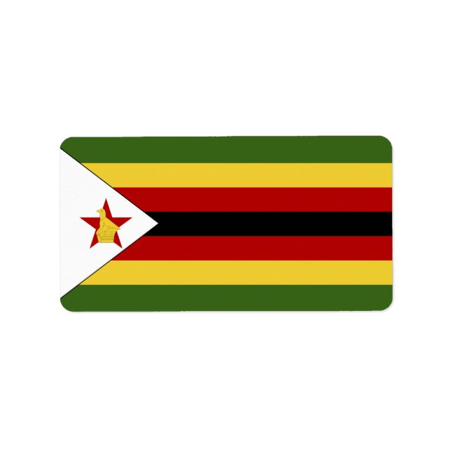 Zimbabwe flag label (Front)